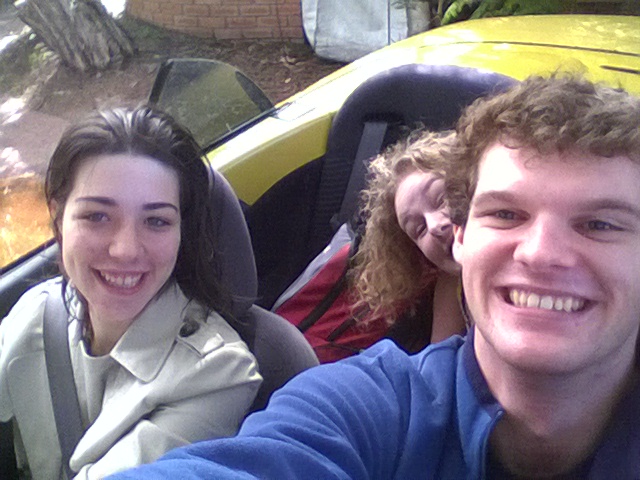 top down, sunnies on, the norm.