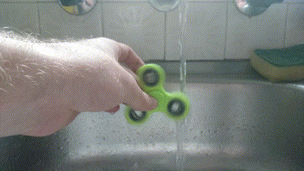 it's like a tiny water wheel.