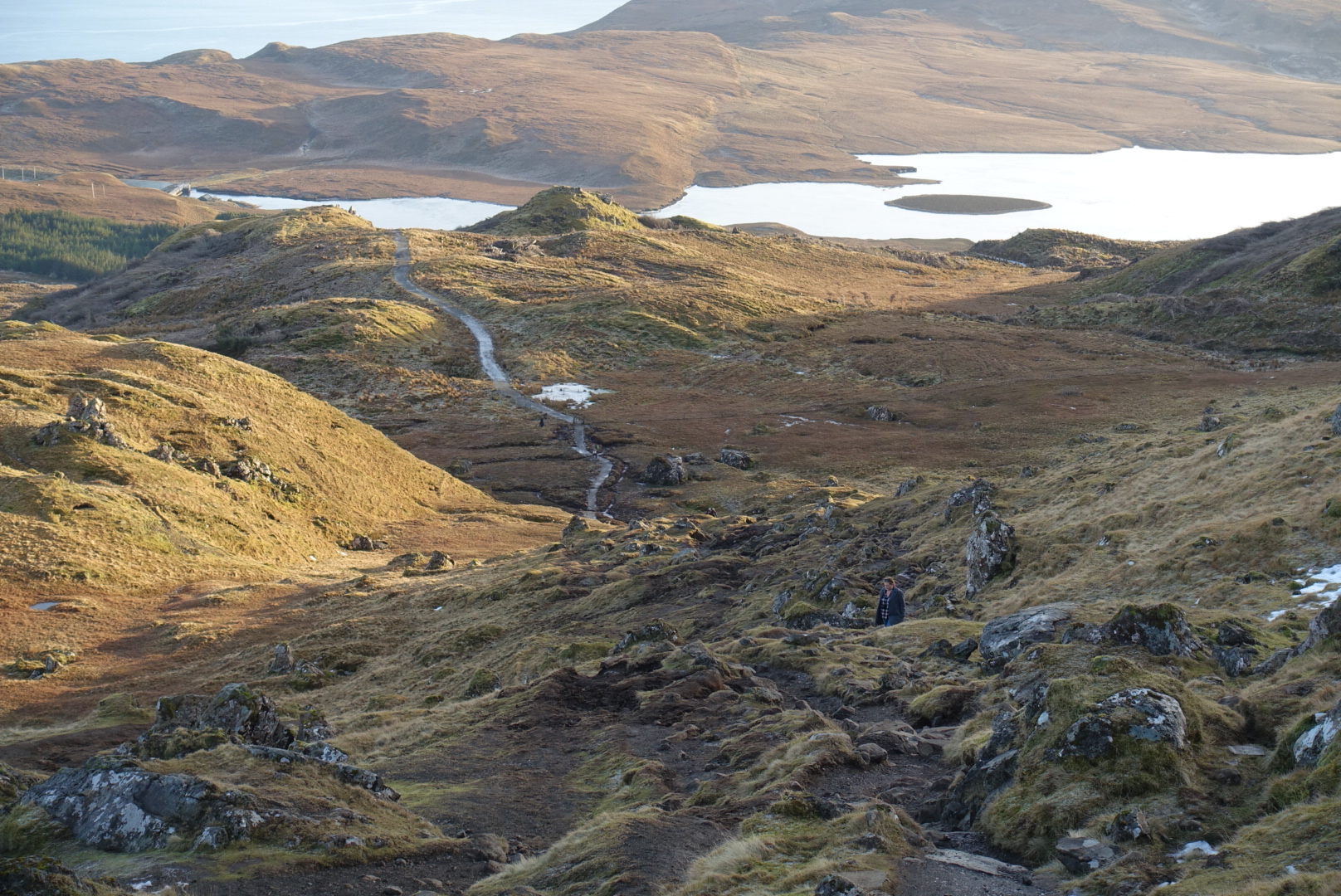 the  winding path up to the storr