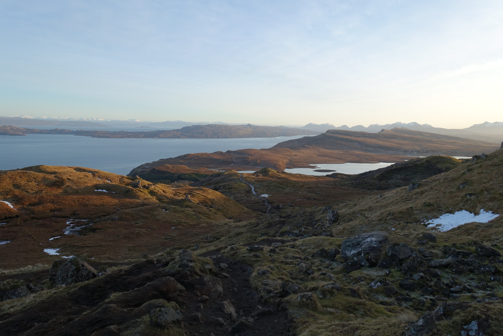 a windswept highland sunset