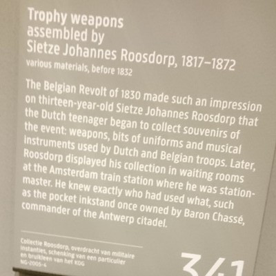 a plaque, explaining that it was just some random bloke's collection