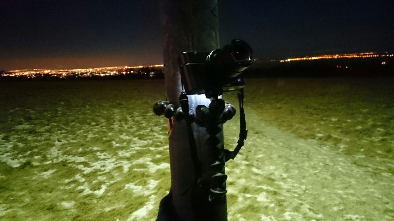 gorillapod stuck to a lamp post